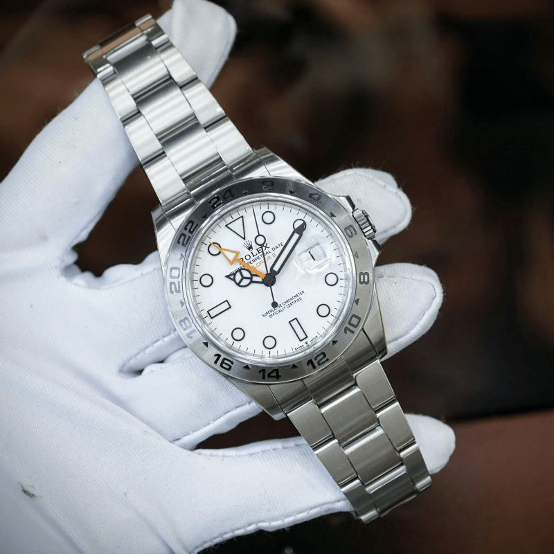 Rolex “Polar” Explorer II 42mm White Dial 216570 WSO view 6
