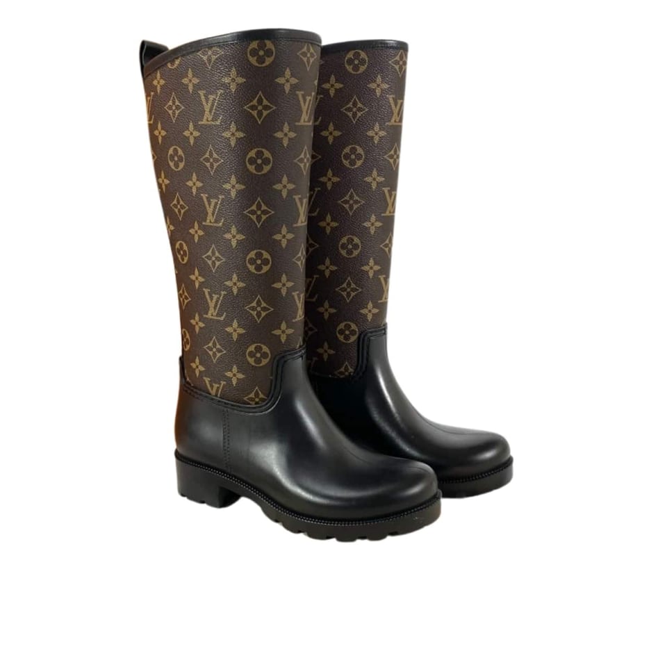 Louis Vuitton Aspen Platform Ankle Boot Monogram Brown view 2