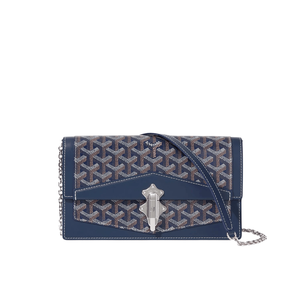 Goyard Duchesse Marie-Caroline Bag 25 Cm Navy Blue Goyardine Canvas And Smooth Calfskin view 2