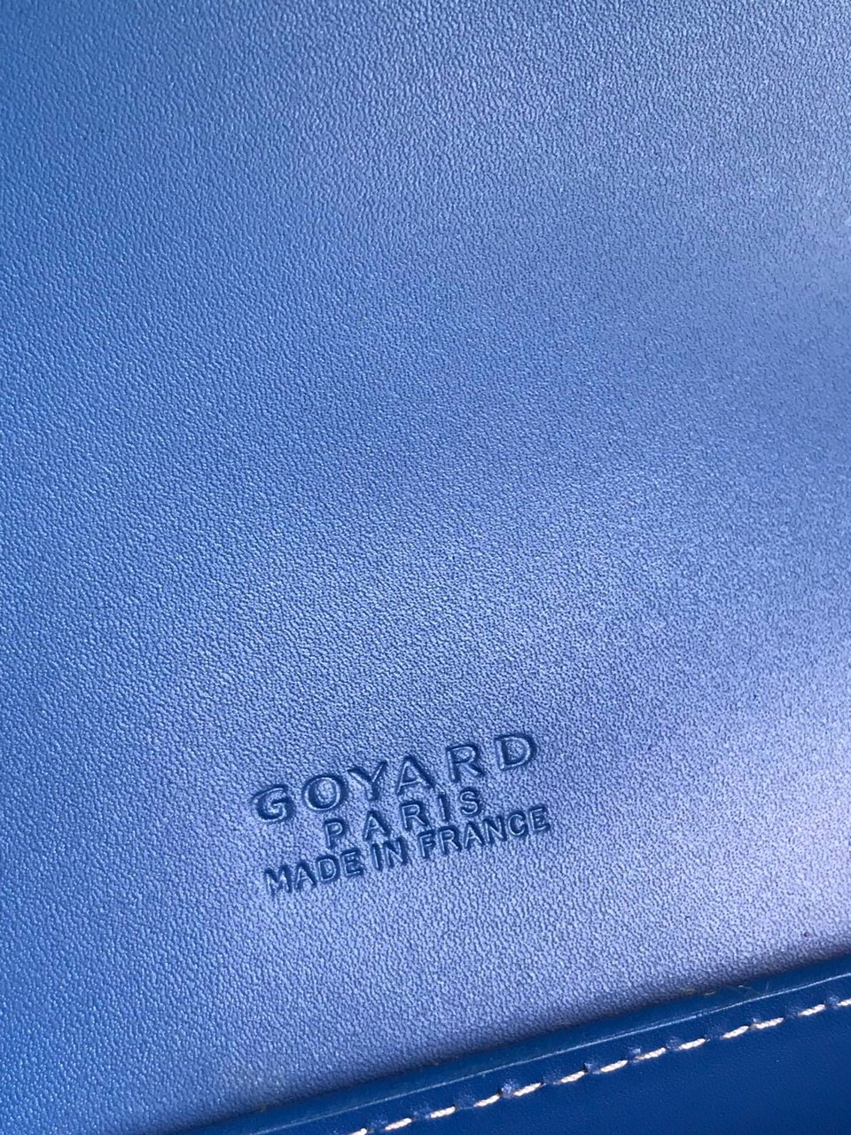 Goyard Duchesse Marie-Caroline Bag 25cm Sapphire Blue Goyardine Canvas And Smooth Calfskin view 6