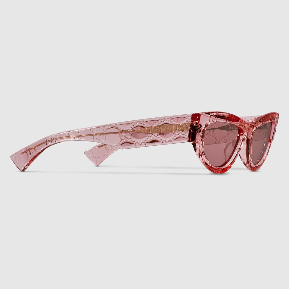 Gucci Pink Cat Eye Sunglasses GG1834S view 3