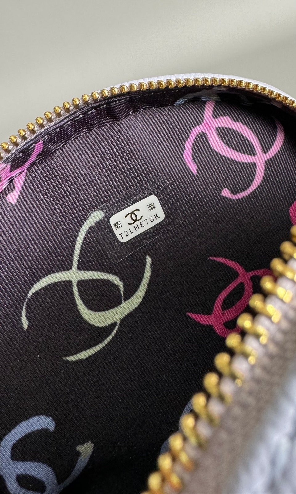 Chanel Mini 18 Backpack White Caviar Light Gold Hardware view 10