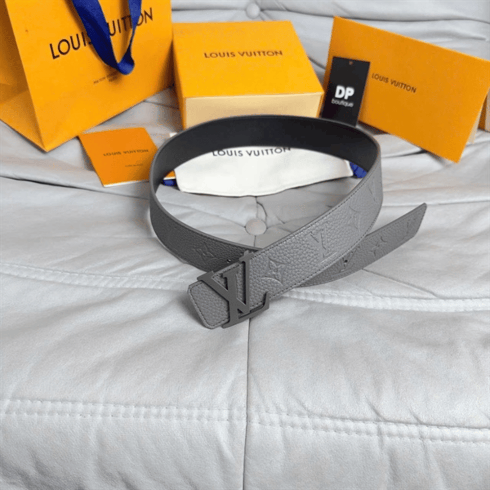 Lv Embossed Leather 35mm Belt For Men view 5