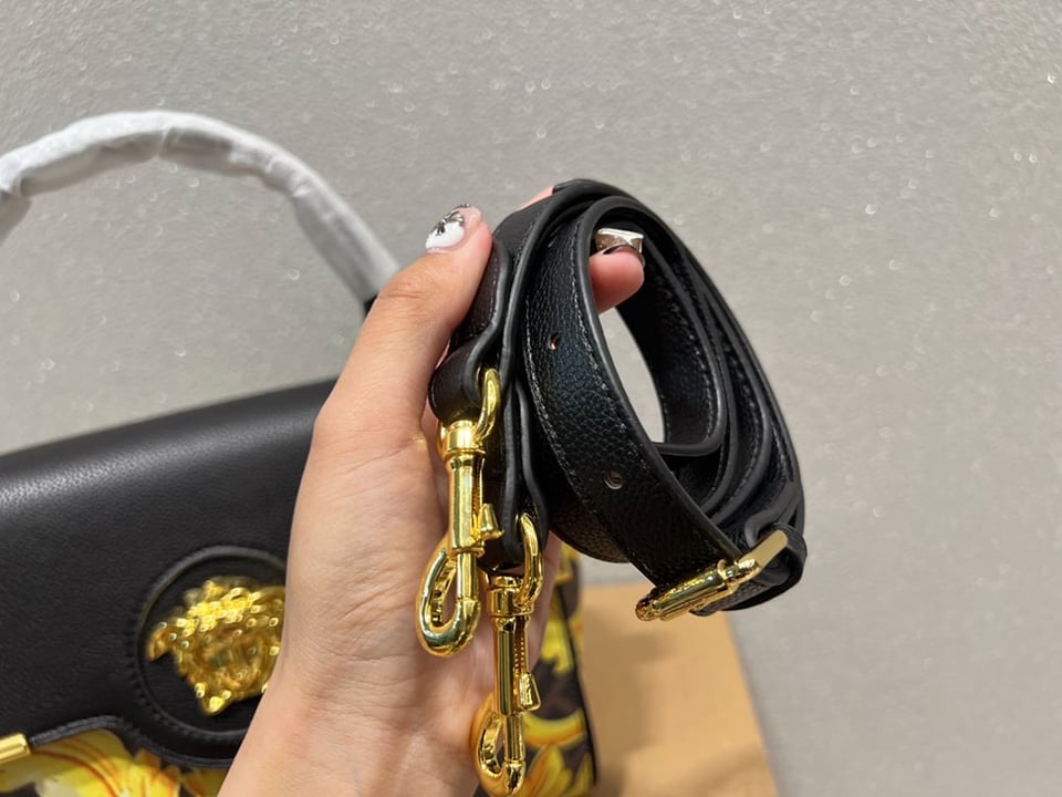 Fendi x Versace Fendace La Medusa Satchel Black 26cm view 5