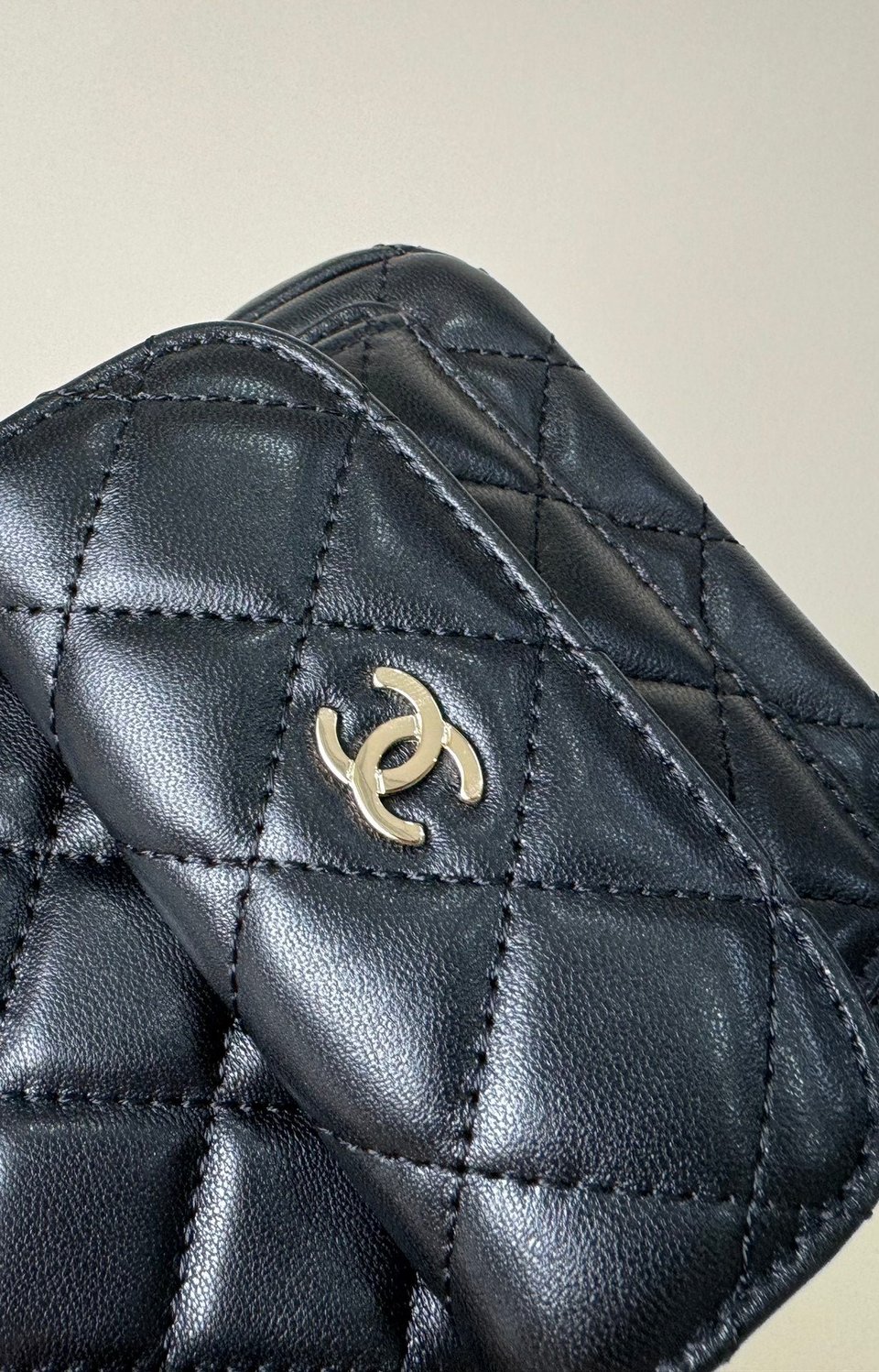 Chanel Mini 18 Backpack Black Lambskin Light Gold Hardware view 5