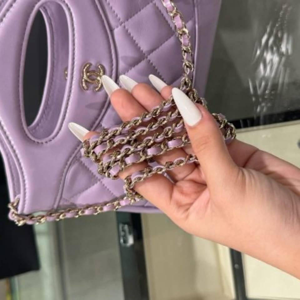 Chanel 31 Mini Shopping Bag Purple 20.5Cm/8.1in view 6