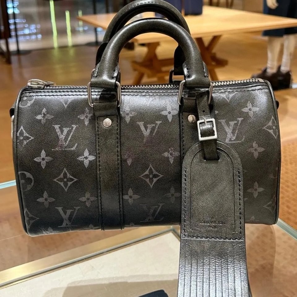 Louis Vuitton Keepall Bandouli Re 25 Bag Monogram Brushed Cowhide Black 25Cm M11595 view 11