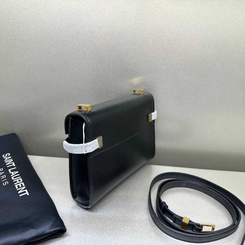 Saint Laurent Manhattan Small Shoulder Bag In Box Saint Laurent Leather Black 19Cm view 7