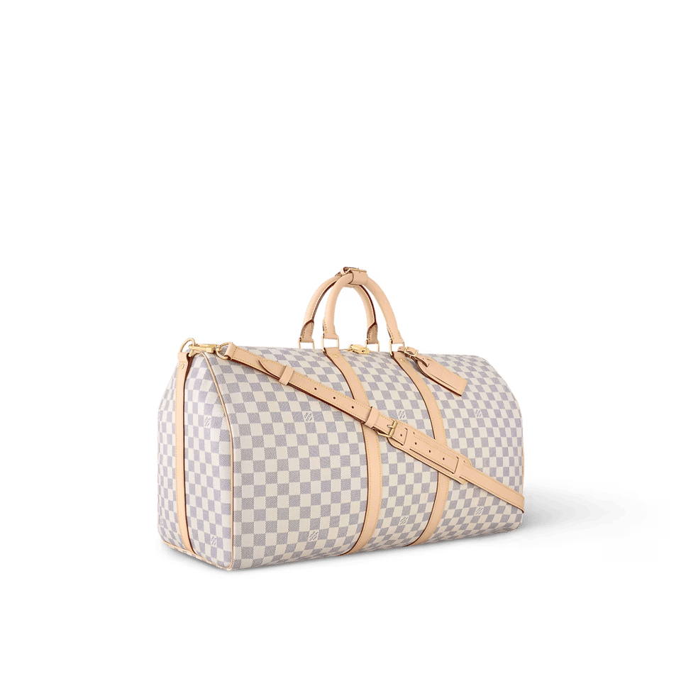 Louis Vuitton Keepall Bandouliere 55 Damier Azur Canvas 55cm N41429 view 5