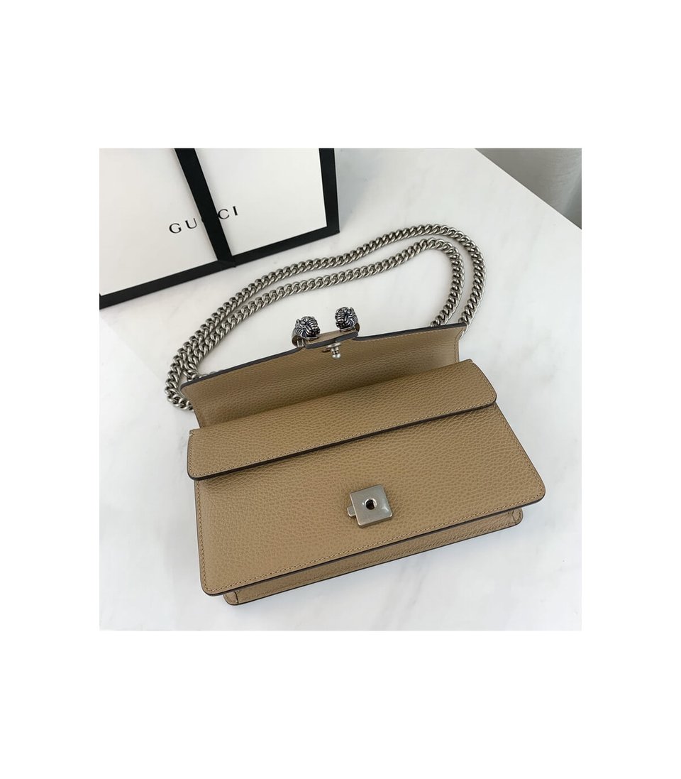 Gucci Dionysus Small Shoulder Bag in Apricot Leather view 9