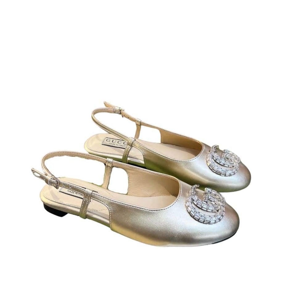 Gucci Gg Crystal Slingback Silver view 2