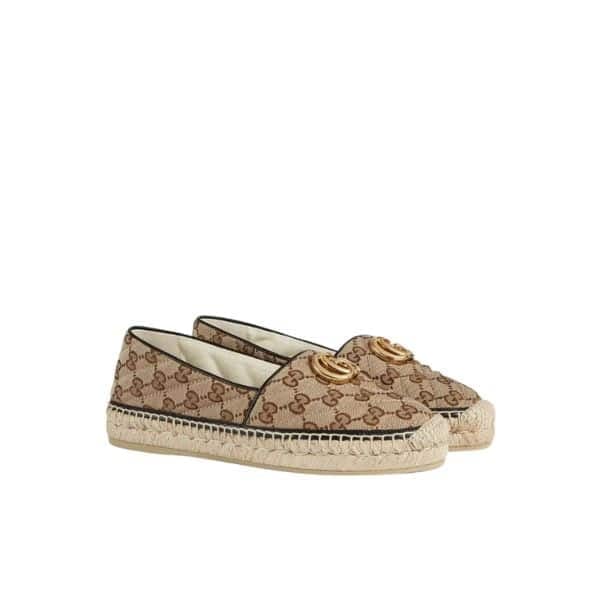 Gucci Women’S Matelass? Canvas Espadrille Beige 621239 Kqwm0 9765 view 2