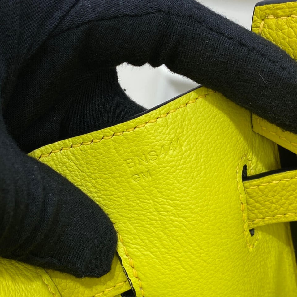 Hermes Birkin 30 Bag Lime Gold Hardware Togo Leather view 14
