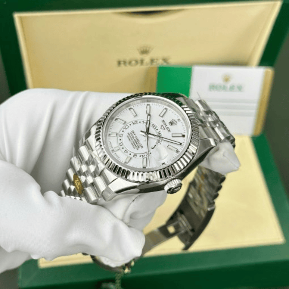 [SUPER CLONE] Rolex Sky-Dweller 42mm Steel White Dial Jubilee 336934-0004 view 12