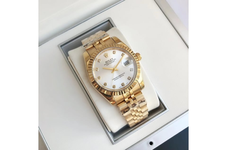 Rolex Datejust 36/28mm RG/RG Jub Sliver/Dial view 4