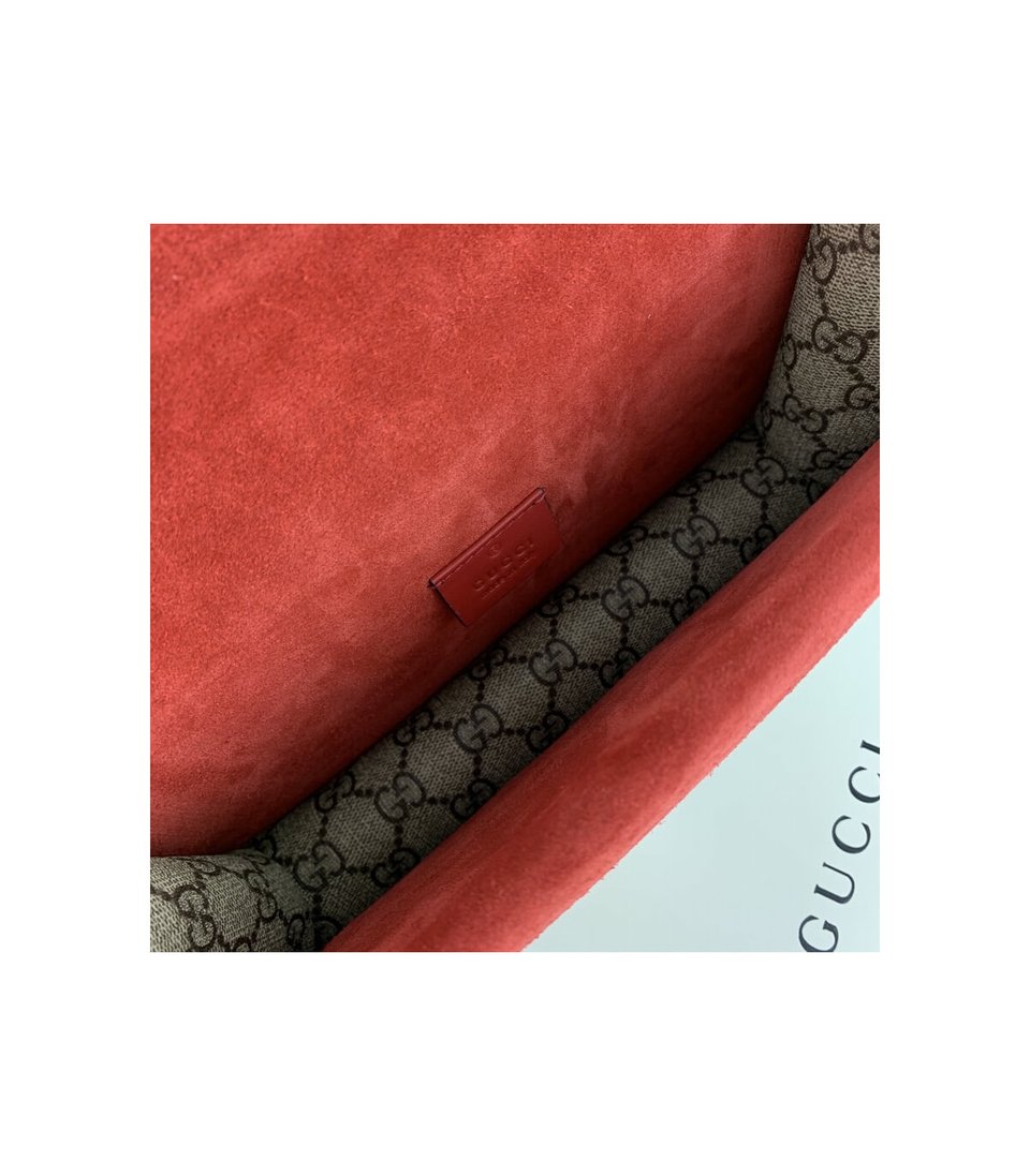 Gucci Dionysus Small Shoulder Bag in GG Supreme with Crystals Red 25cm view 13