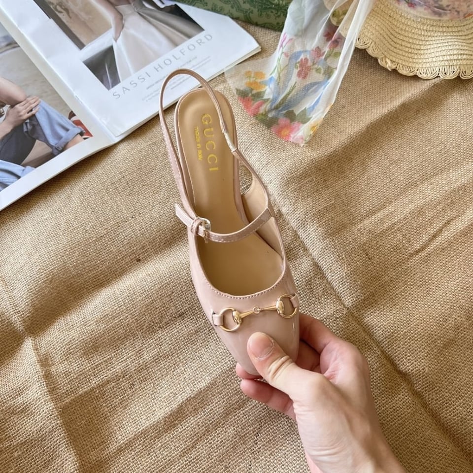 Gucci Women’S Horsebit Pump Beige Leather view 7