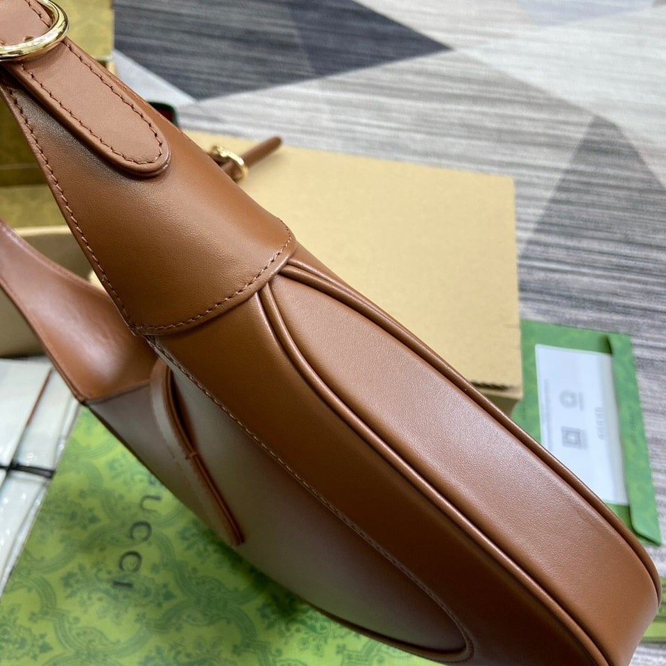 Gucci Jackie 1961 Small Hobo Bag In Brown Leather 27.5cm view 6