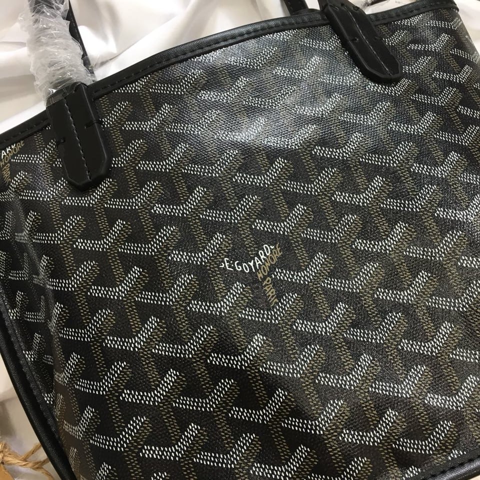 Goyard Anjou Mini Bag 20cm Black Canvas view 5