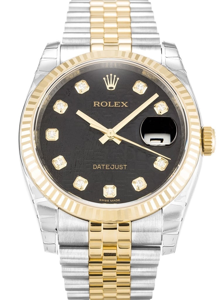 Rolex Datejust 36mm Black Jubilee Dial 116233 view 2