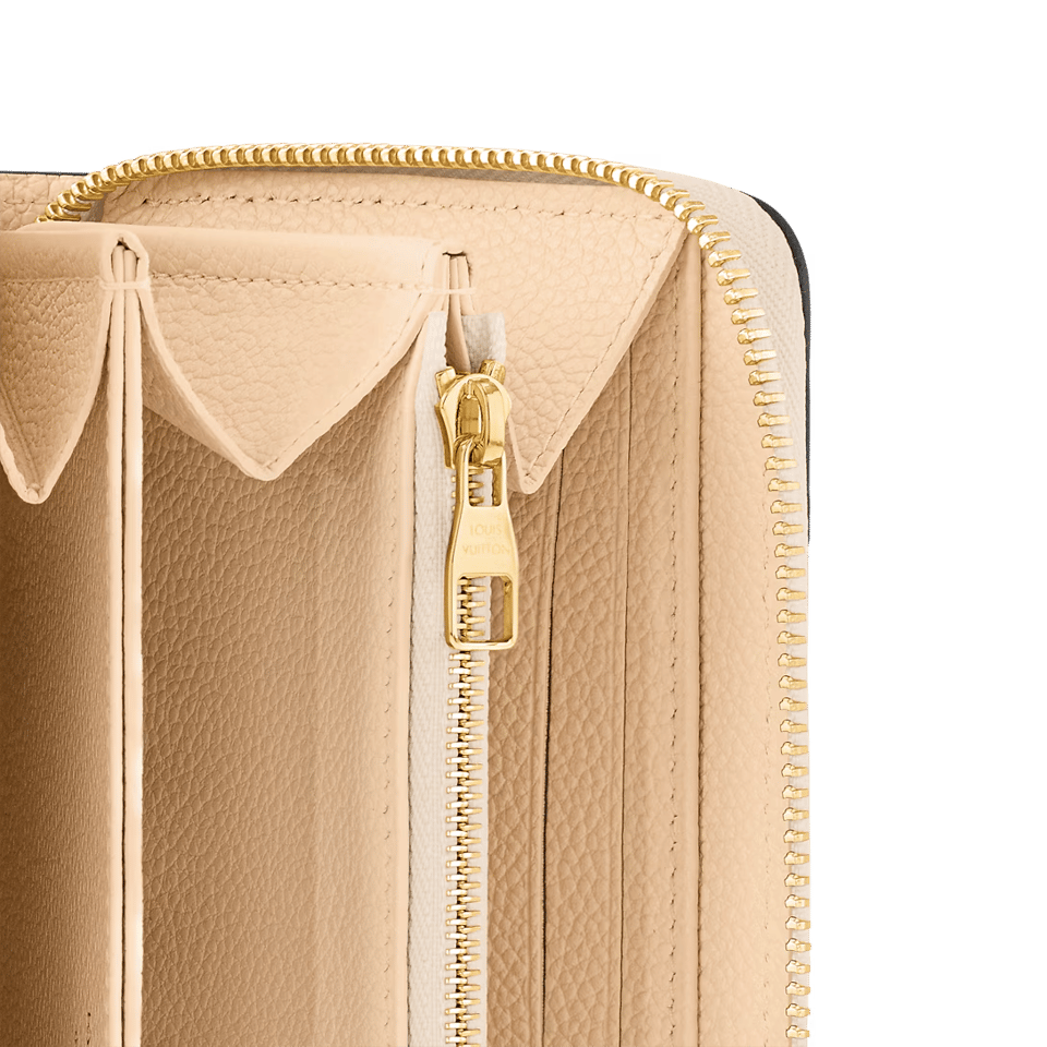 Louis Vuitton Monogram Empreinte Zippy Wallet Beige 19.5cm M82212 view 5