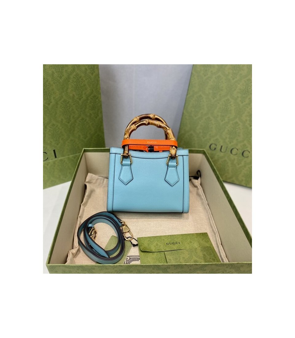 Gucci Diana Mini Tote Bag Light Blue view 13