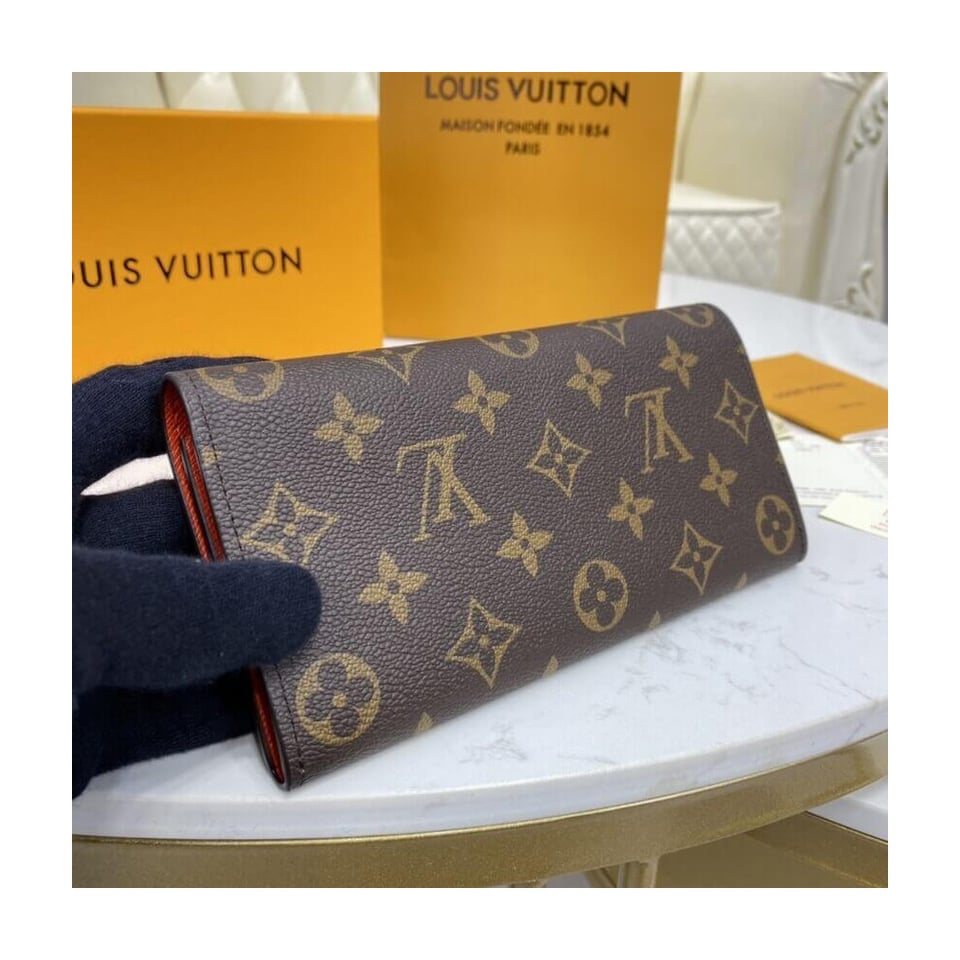Louis Vuitton Monogram Canvas Emilie Wallet Orange view 4