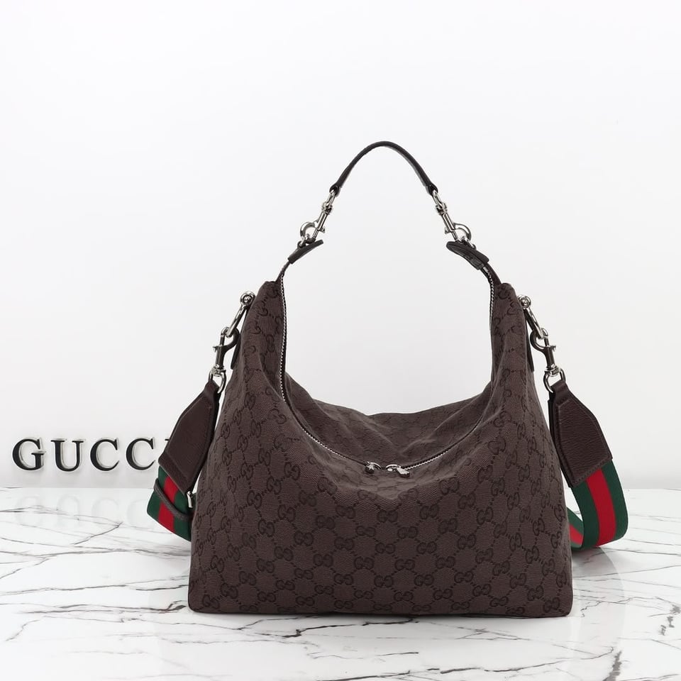 Gucci Brera Medium Crossbody Bag 33cm/13in Brown 866938 view 5