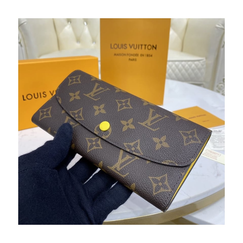 Louis Vuitton Monogram Canvas Emilie Wallet Yellow view 2
