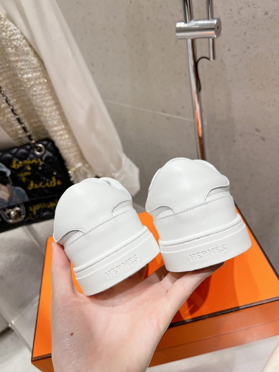 Hermes Sneakers Day Blanc Color Calfskin H252883ZH90390 view 5