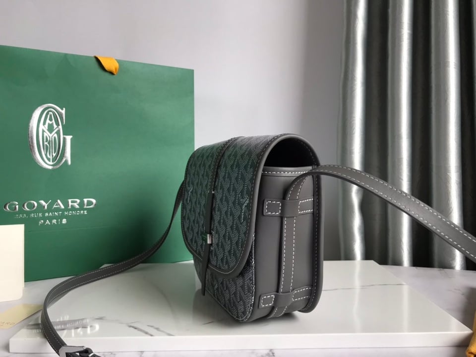 Goyard Belvedere Pm Bag 21Cm Grey Canvas view 3