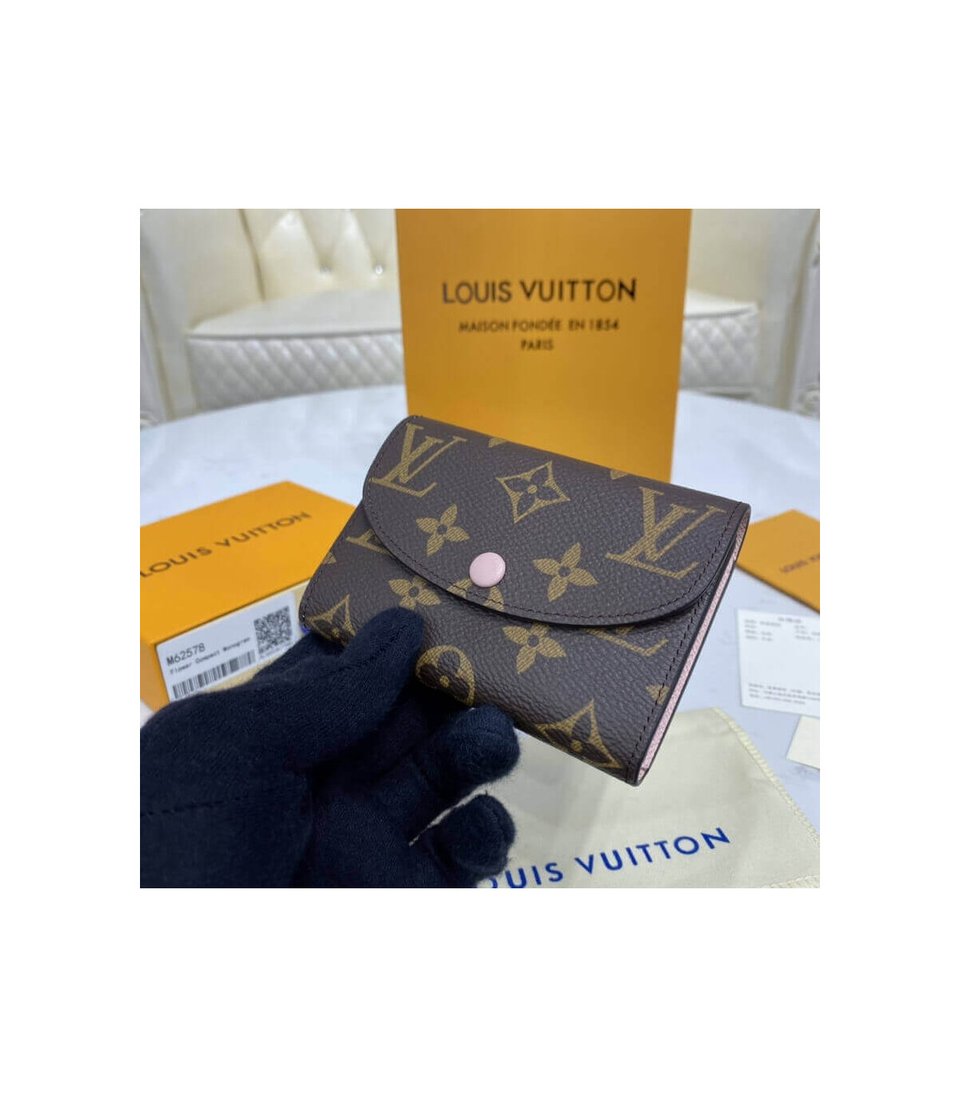 Louis Vuitton Monogram Canvas Rosalie Coin Purse Pink view 3
