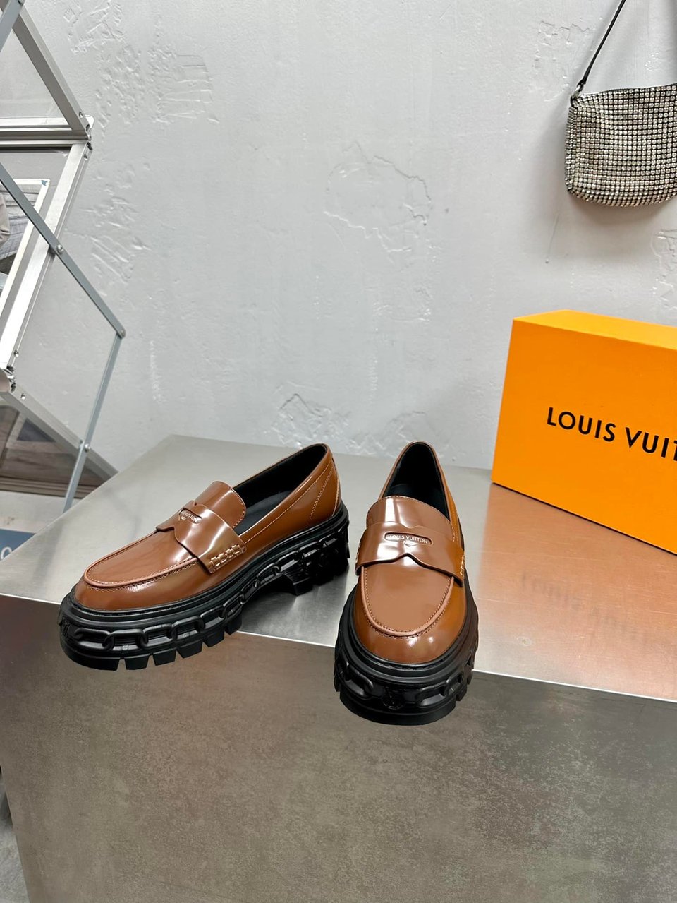 Louis Vuitton Lv Record Loafer Brown view 3