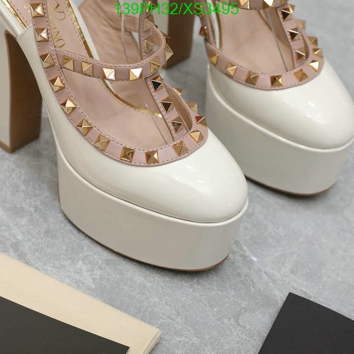Valentino Rockstud Platform Pump In Patent Leather White view 8