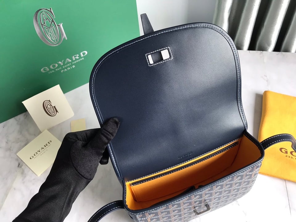 Goyard Belvedere Pm Bag 21Cm Navy Blue Canvas view 9