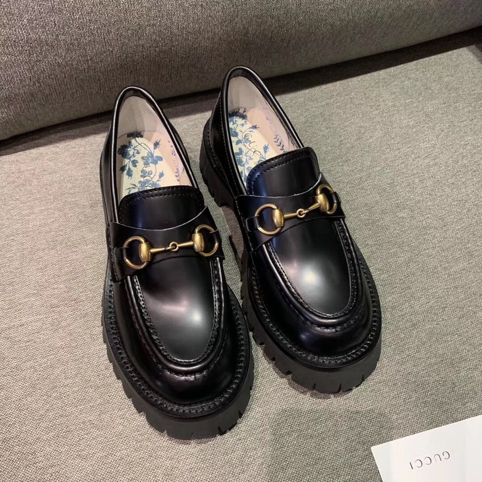 Gucci Women?S Leather Loafers Horsebit Black view 11