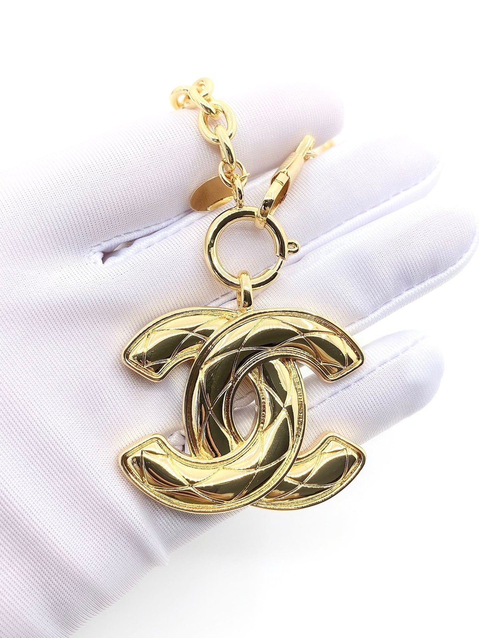 Chanel Cc Gold Necklace view 3