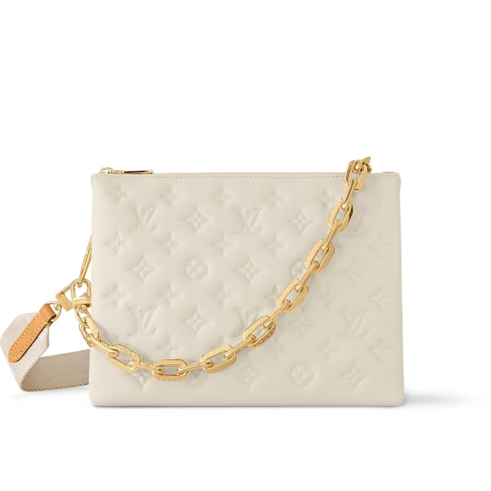 Louis Vuitton Coussin PM Monogram Empreinte Leather Craie 26cm/10.2in M23758 view 2