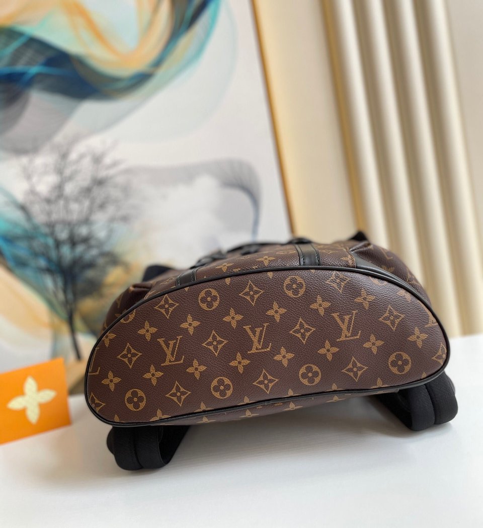 Louis Vuitton Christopher Backpack Monogram Brown Macassar Canvas 45Cm M43735 view 3