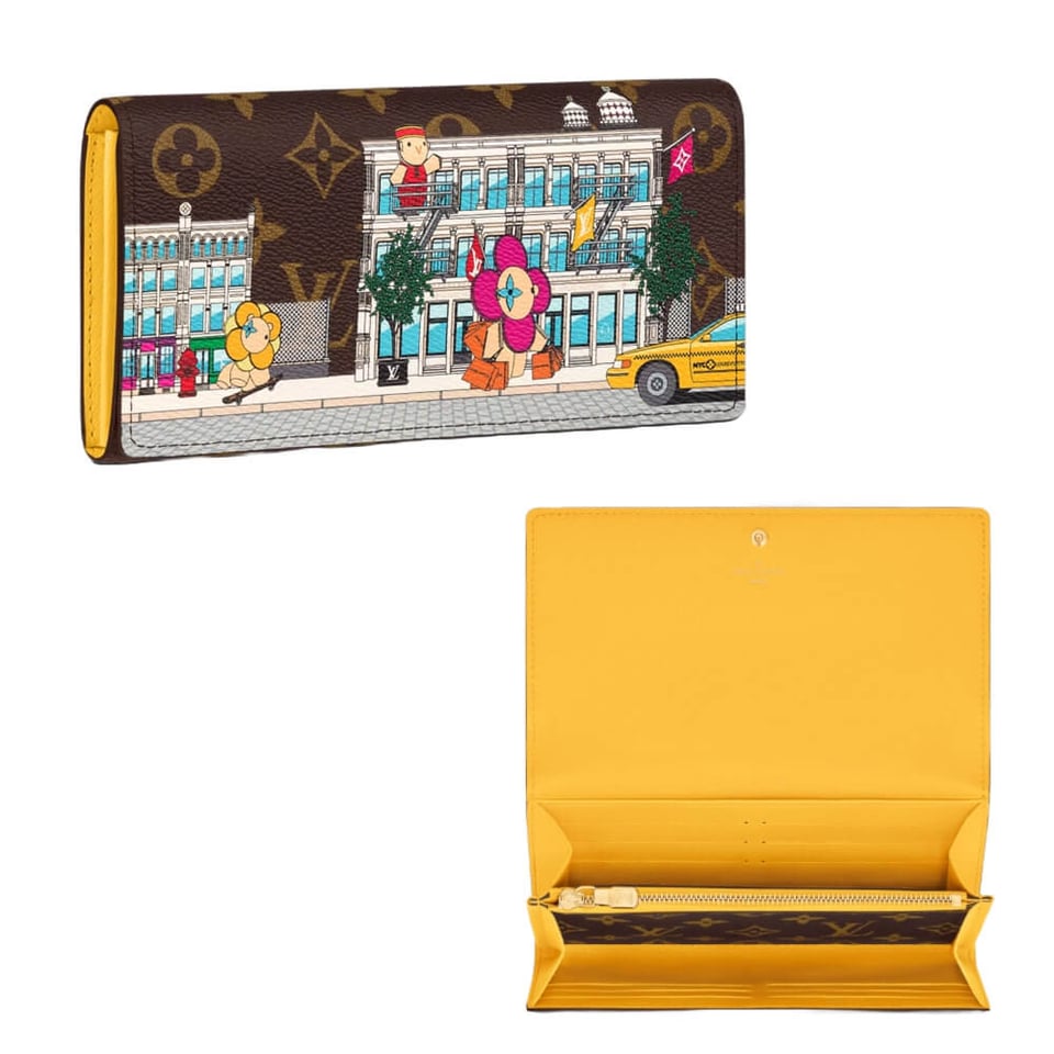 Louis Vuitton Vivienne Holidays Monogram Sarah Wallet Yellow view 2
