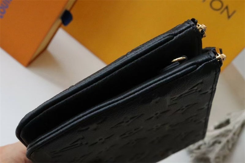 Louis Vuitton Double Zip Pochette 20Cm Black view 7