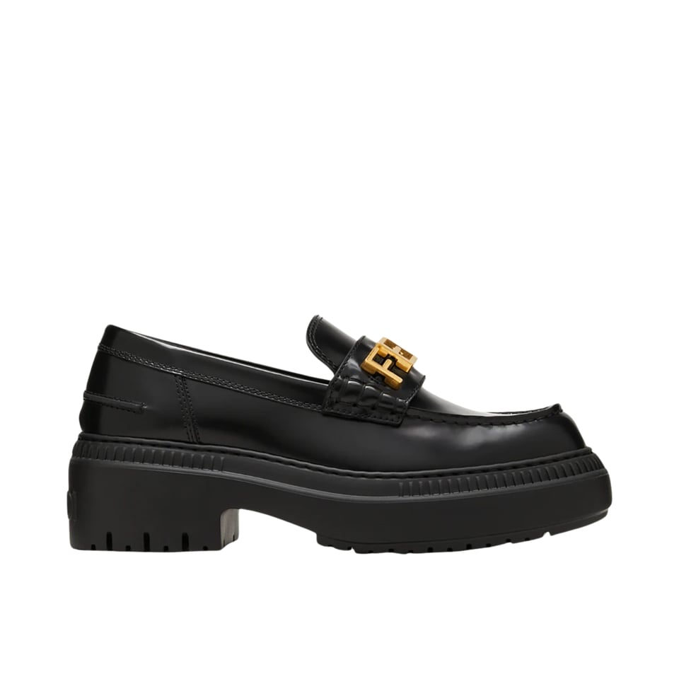 Fendigraphy Smooth Leather Loafers Black