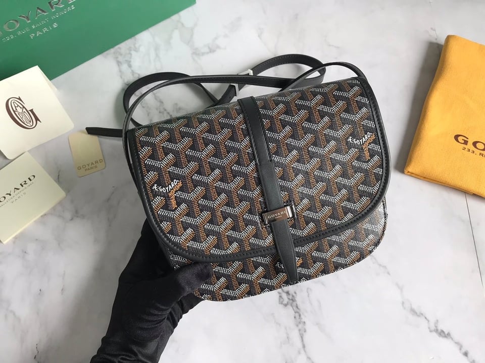 Goyard Belvedere Pm Bag 21Cm Black Canvas view 6