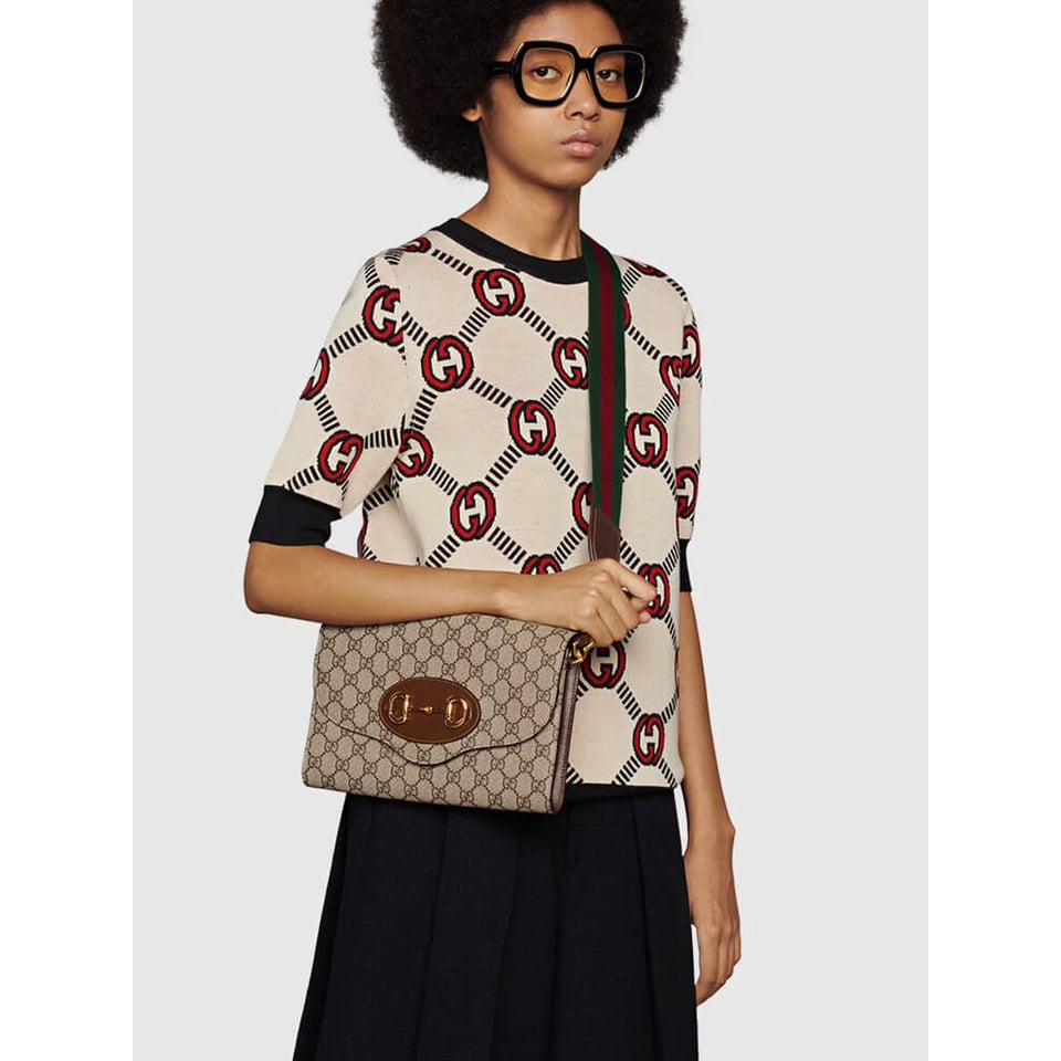 Gucci Horsebit 1955 Small Bag In GG Supreme view 3