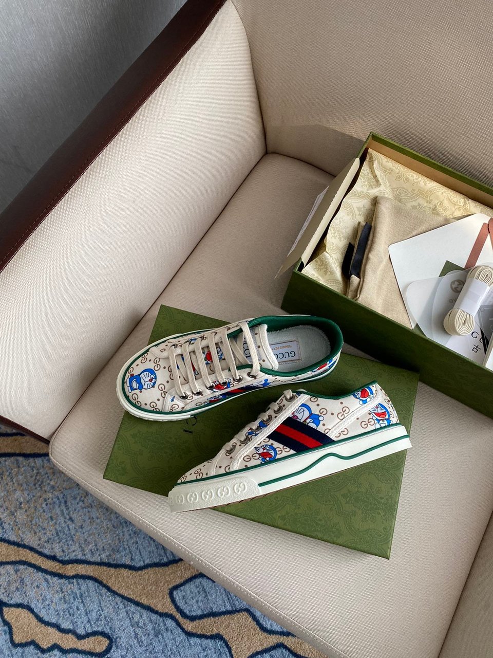 Gucci Tennis 1977 Doraemon Sneaker White view 7