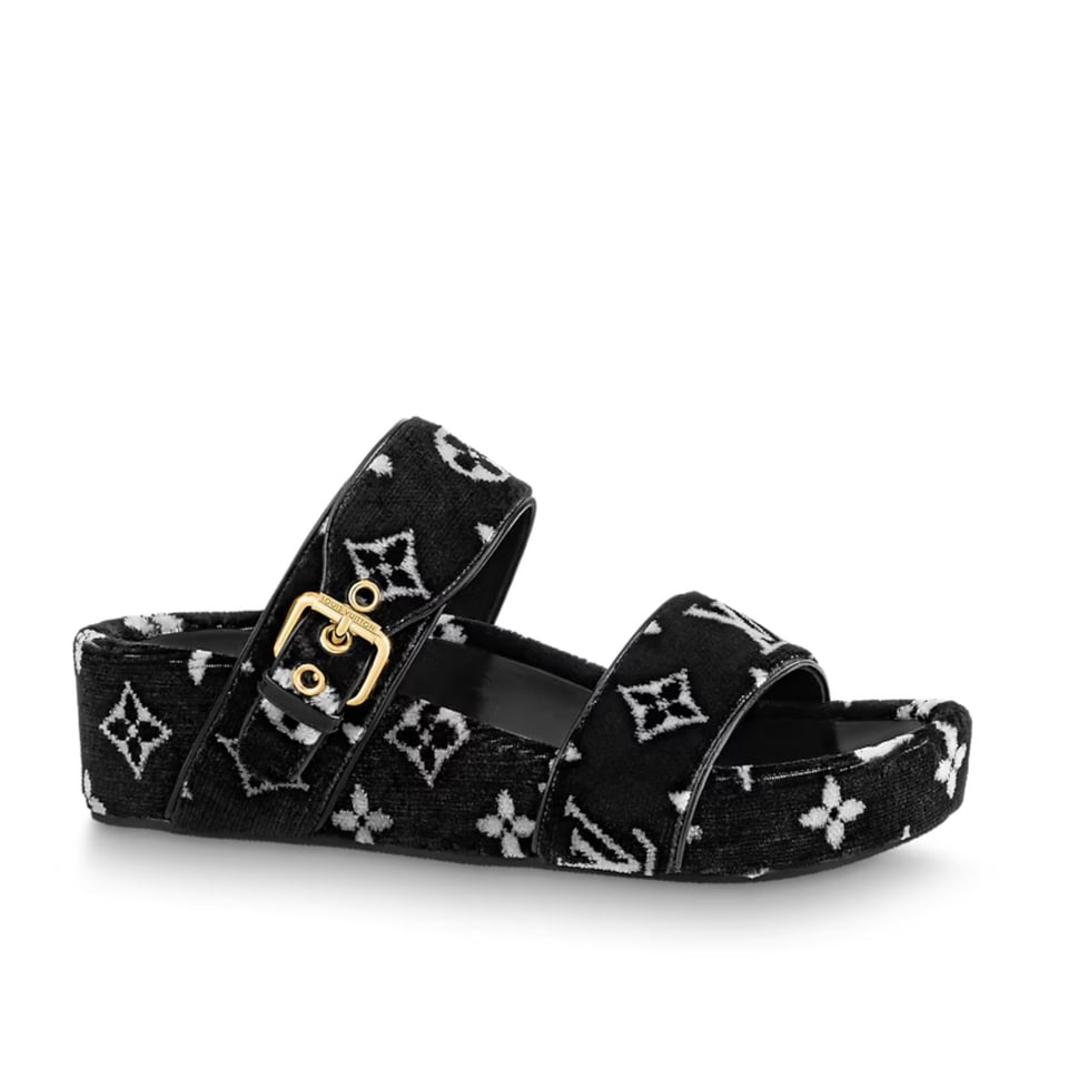 Louis Vuitton Mule Jumbo Flatform Sandals Black 1A94UU view 2