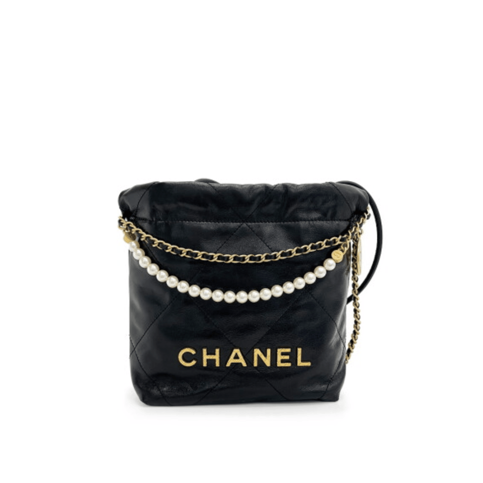 Chanel Pearl Chain Mini Vintage Gold Bag 20cm/7.9in view 2