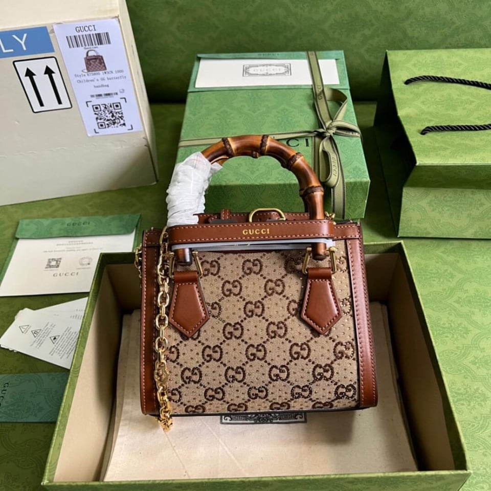 Gucci Diana Crystals Mini Tote Bag view 8