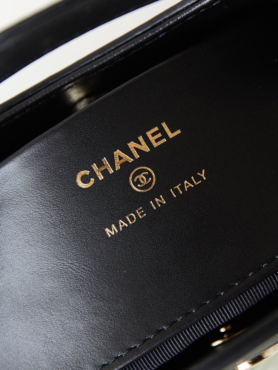 Chanel 24S31 Nano Shopping Bag 17.5Cm Black Lambskin Gold Hardware view 5