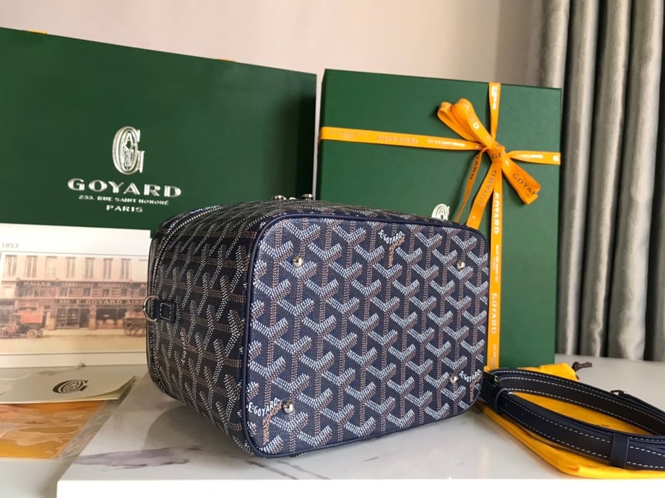 Goyard Muse Vanity Case 20 Cm Navy Blue Goyardine Canvas view 9